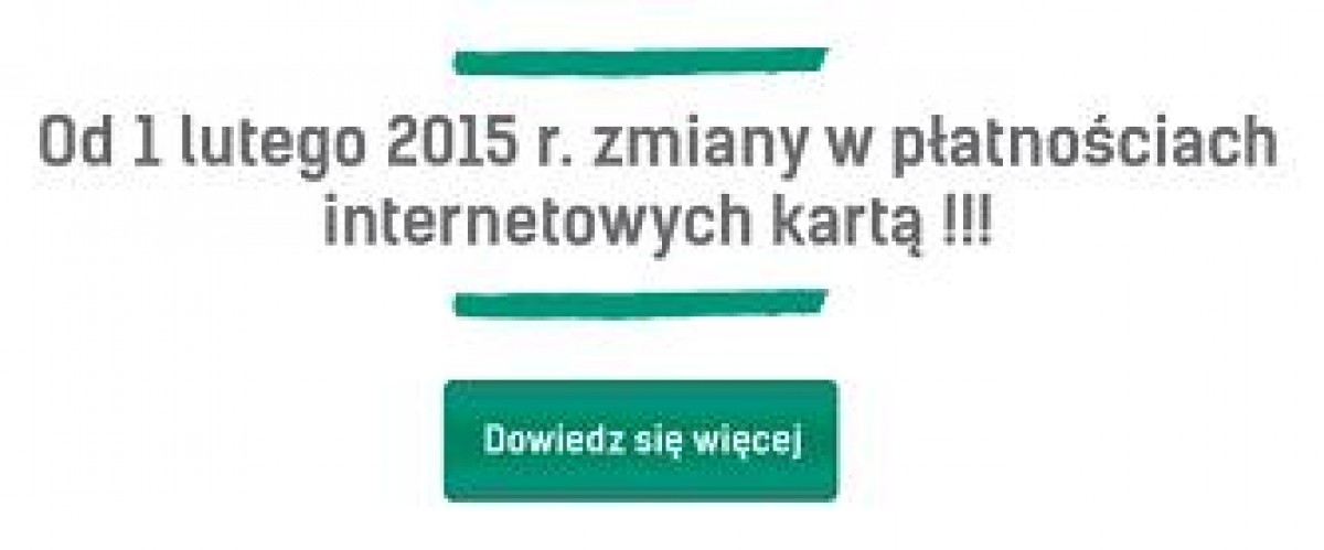 Zmiany w płatnościach internetowych kartą